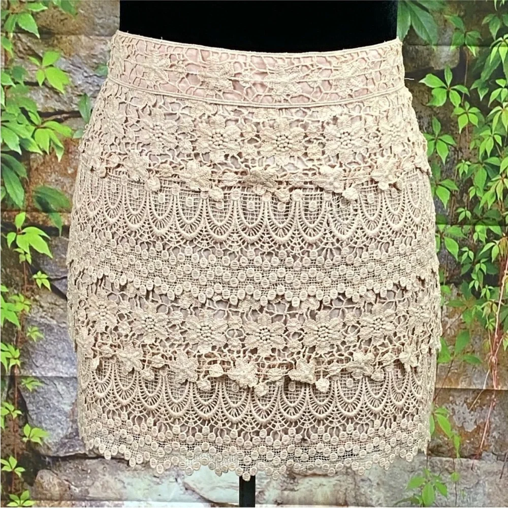 American‎ Eagle Blush Pink Lace Mini Skirt